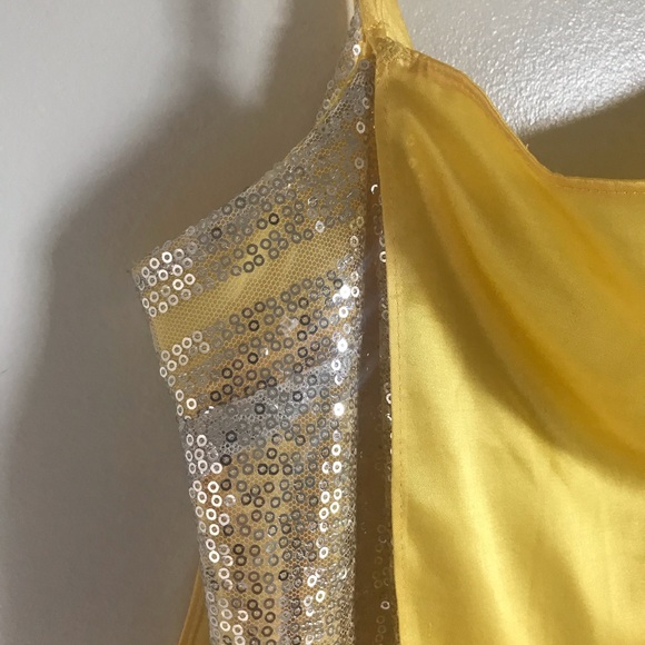 Topshop NWT Yellow Satin Slip on Dress Sz 6 - Picture 6 of 12